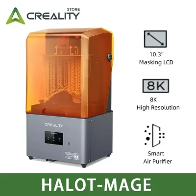 Creality HALOT-MAGE Impressora 3D 8K LCD UV Fotopolimerção Resina Impressora 10.3 ''Tela Monocromática 4.3'' Touchscreen Rails de Eixo Z Duplo