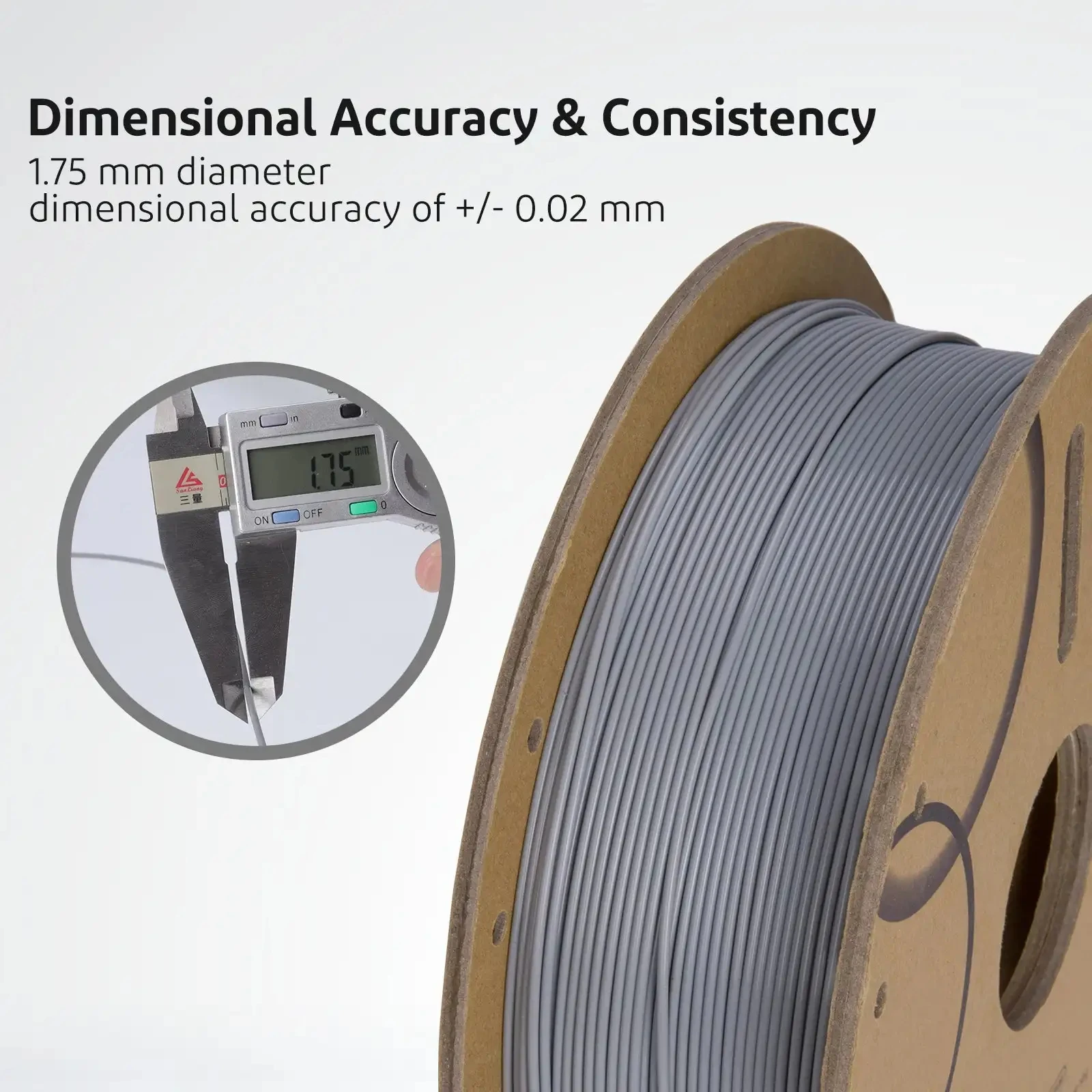 ELEGOO PLA + Filamento 1.75mm 3D PLA para material de consumíveis de impressora 3D compatível com a maioria das impressoras FDM (1KG/carretel, 2,2 lbs) - Image 3