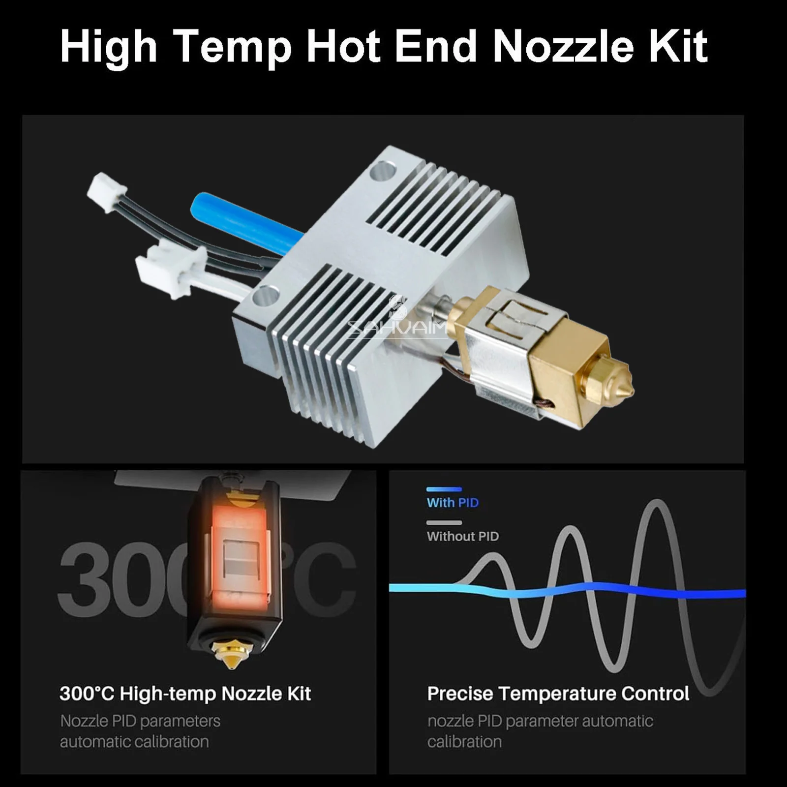 Kit hotend para impressora 3d elegoo netuno 4 plus/4 max, totalmente montado, hotend totalmente metálico com bico, acessório de impressora 3d - Image 2