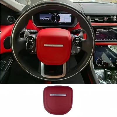 Capa de buzina de volante para land rover, range rover vogue/sport/discovery sport/evoque capa de airbag de couro genuíno