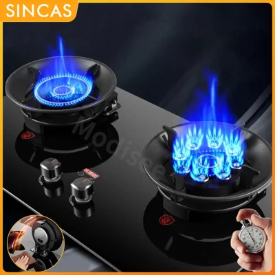 Incorporado fogo feroz fogão Cooktop, Fogão a Gás Doméstico, Cozinha Upgrade Timing Flip, Fogão a Gás de Cozinha, Economia de Energia