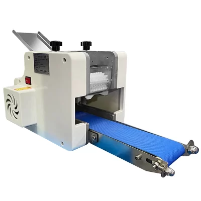 Máquina de embalagem de bolinho elétrica automática wonton wrappers máquina rolo massa imprensa comercial redonda bolinho pele fabricante