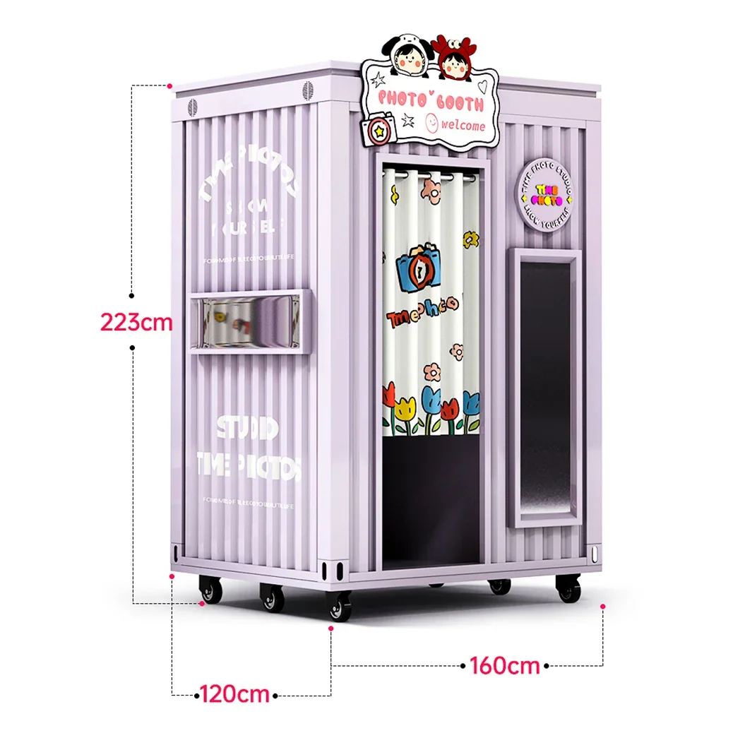 Máquina de venda automática de cabine fotográfica compatível com slr, estação de imagem de identificação de passaporte de selfie - Image 4