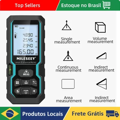 Mileseey laser rangefinder s6 40m 60m 80m 100m laser diatance medidor ip54 régua eletrônica ferramenta de medição útil