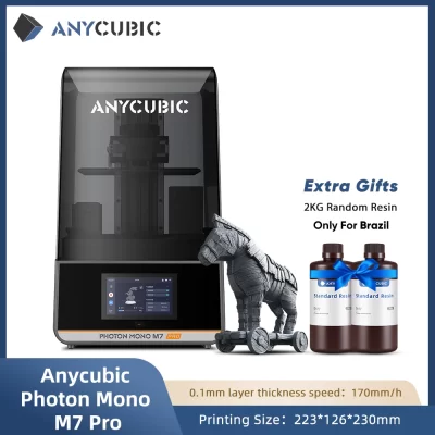 Anycúbico fóton mono m7 pro AE Version impressora 3d 14k mono msla velocidade da impressora 3d até 170mm/h impressão 10.1 ''lcd resina tamanho 223*126*230mm