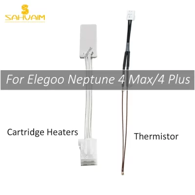 Aquecedor de cartucho 20v 80w 320 ℃ Termistor para Elegoo Neptune 4 Plus Hotend Neptune 4 Max Hotend Kit de atualização aquecimento cerâmico