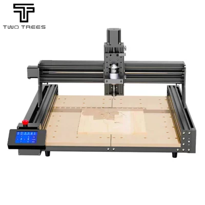TWOTREES TTC450 Estrutura rígida com viga H Eixo 775 potente 460*460*80 mm Área de trabalho 800 mm/min Velocidade da máquina de mesa de roteador de madeira