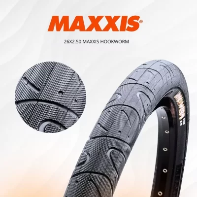 MAXXIS Hookworm 26x2.5 Pneu de bicicleta BMX Fio Bead Clincher Pneu para Street Park vert Flatland 20 polegadas 24 26 27,5 ou 29 tamanhos