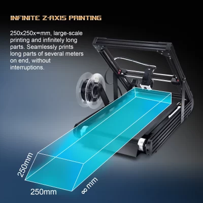 IdeaFormer IR3 Impressora 3D de alta precisão Extrusora de engrenagem dupla Núcleo XY Estrutura estável Velocidade máxima 400 mm/s Máquina de impressora 3D