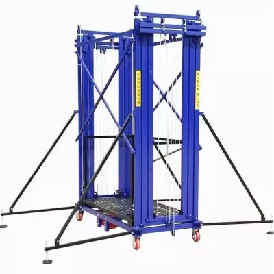 Andaime elétrico levantamento móvel multi função dobrável controle remoto plataforma de elevação decoração local construção