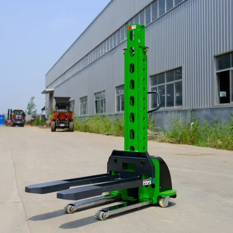 500kg 700kg 1000kg semi elétrico portátil auto carregamento empilhador palete levantador mini bateria de lítio elétrica palete jack - Image 6