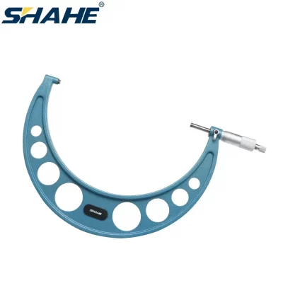 Ferramenta micrômetro SHAHE 200-225mm Micrômetro externo profissional com ponta de carboneto e capa protetora