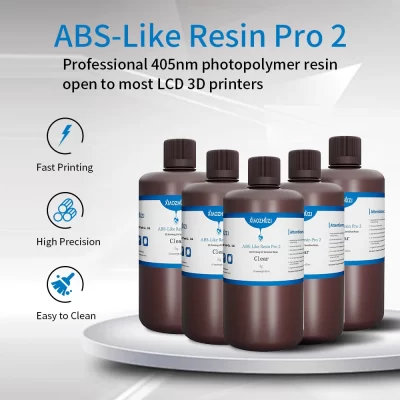 XiaoZhuZi Impressão 3D ABS Resina Preta de Alta Resistência e Dureza Compatível com Elegoo Anycubic Resina 405nm SLA DLP LCD 3D