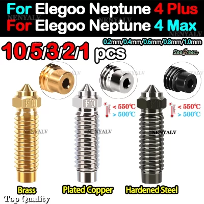 Latão e cobre chapeado aço endurecido bocal, Hotend Kit para Elegoo Neptune 4 Max, alta velocidade
