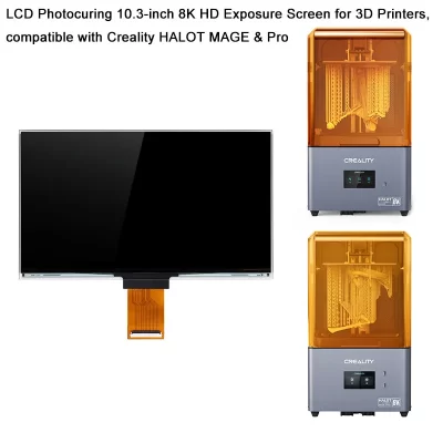 Tela de exposição LCD Photocuring de 10,3 polegadas 8K HD para impressoras 3D, compatível com Creality HALOT MAGE e Pro