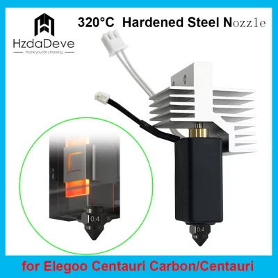 Atualizar cerâmica hotend para elegoo centauri carbono hotend cabeça de impressão extrusora final quente para elegoo centauri carbono peças impressora 3d