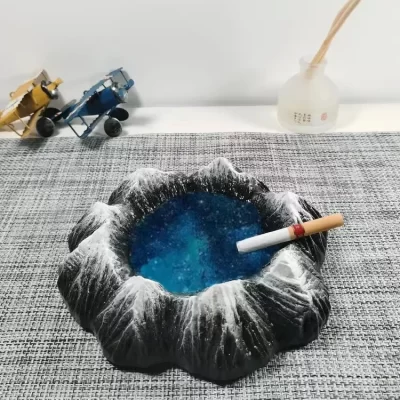 Cinzeiro personalizado Snow Mountain Shape, presente criativo do ornamento home, moda chinesa nova do estilo