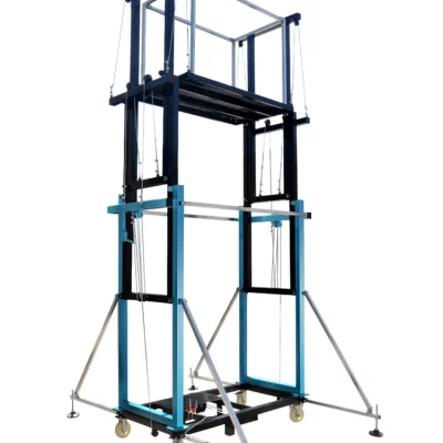 Plataforma elétrica do andaime do levantamento, controlo a distância, canteiro de obras móvel, decoração home, dobrável, portátil