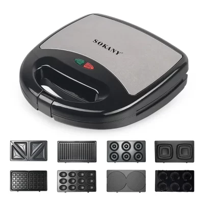 Equipamento multiuso sanduicheira mini portátil de superfície de toque frio churrasqueira refrigerada rack 8 painéis