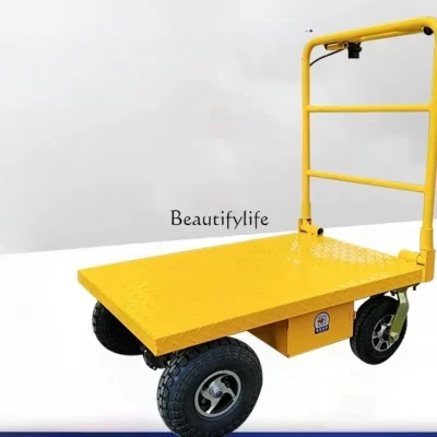 -*Caminhão plano elétrico, carrinho dobrável elétrico portátil para puxar areia
