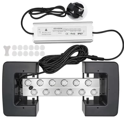 Fabricante de névoa ultrassônica de 2/4/6/8/10/12 cabeças, umidificador de ar de aço inoxidável, jardim/guardaria/piscina, gerador de pulverizador de neblina 220v