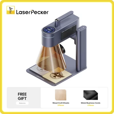 Laserpecker LP4 8K Máquina de gravação a laser de luz dupla de alta velocidade portátil para escultura em metal, madeira e plástico