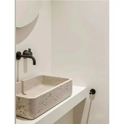 Pia De Mármore De Vaidade Rústica Para Decoração De Casa, Pia De Embarcação De Alta Qualidade, Marble Vanity Top