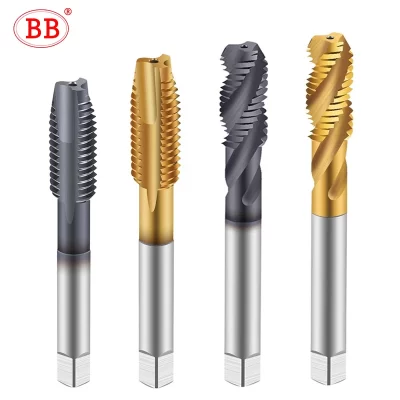 Máquina de rosqueamento de torneira de cobalto bb hss co tin espiral flauta reta fluteless cnc formando ferramenta de metal de dureza revestida