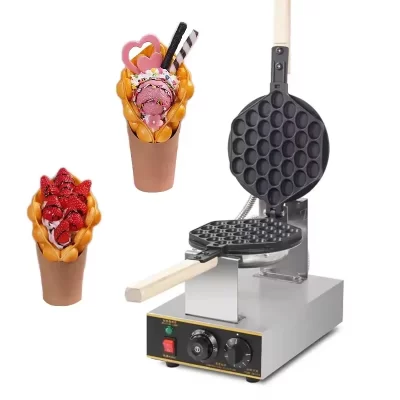 Máquina comercial elétrica de fazer waffle com bolhas de ovo, hong kong, waffle, ferro, bolo, forno, máquina de waffle com bolhas