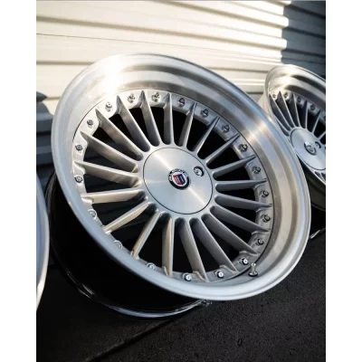 Jantes de carro prateadas personalizadas de 18 19 20 21 polegadas 5x112 5x120 jantes forjadas escovadas para modelos BMW Alpina