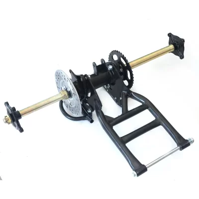 Conjunto do eixo traseiro Garfo traseiro para motocicleta, Suspensão do eixo traseiro para Go Kart ATV, Três rodas, 4 rodas