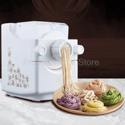 Máquina de macarrão fresco totalmente automática, máquina de fazer macarrão doméstico, cortador de macarrão elétrico, máquina de amassar massa