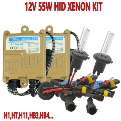 Luz do xênon do carro ESCONDIDO jogo, bulbo do reator da CA, 55W, 6000K, 8000K, H1, H3, H7, H8, H11, 9005, HB3, 9006, HB4, 881, h27, D2H, 12V