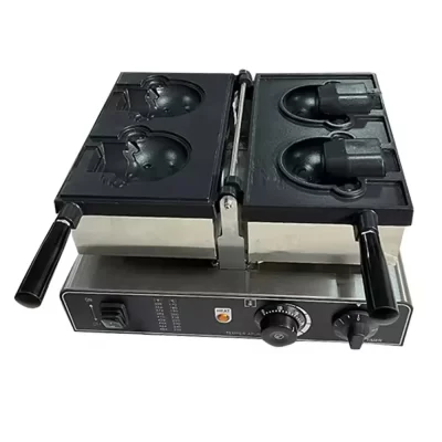 XEOLEO-Máquina de Snack antiaderente para sorvete, Bear Shape Waffle Maker, 1800W, profissional, comercial, 2 pcs