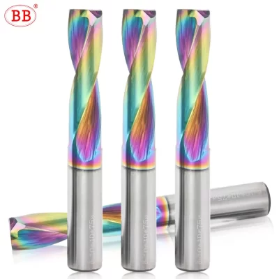 BB-Broca lisa do carboneto contínuo, revestimento de DLC, metaloide, alumínio, 180 °, CNC, inclinada, superfície curvada, fatura inferior do furo, 0.5mm-10.7mm