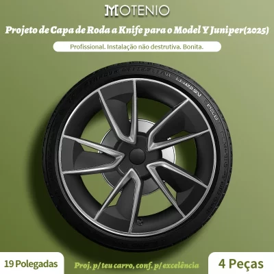 4 pçs para o modelo y 2025 juniper 19 Polegada estilo faca hubcap aro completo capa substituição tampa da roda acessórios para tesla