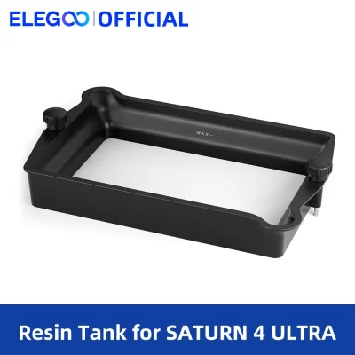 ELEGOO Tanque de resina de metal para impressora 3D SATURN 4 SATURN 4 ULTRA MSLA IVA de resina com forro de liberação ACF pré-instalado