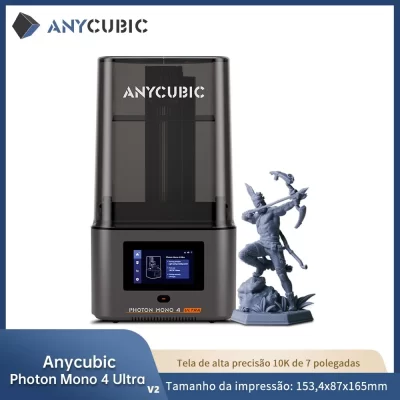 Pré-venda anycúbico photon mono 4 ultra V2 lcd impressora 3d 7 "10k impressoras de resina uv impressão 3d construir volume tamanho 153.4x87x165mm