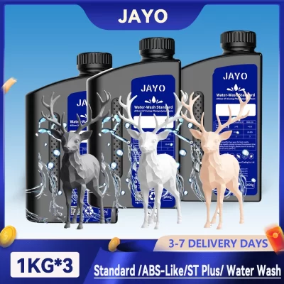 Jayo 3kg padrão/como abs/padrão plus/resina de impressora 3d de lavagem de água 395-405nm cura uv impressão 3d resina de fotopolímero líquido