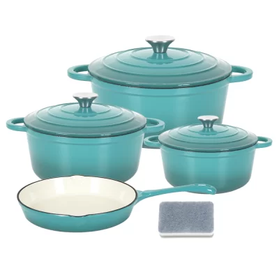 Panelas de esmalte de ferro fundido antiaderente, revestimento de caçarola, panelas de cozinha, forno holandês