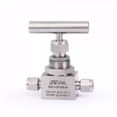 Válvula de agulha de aço inoxidável, válvula de agulha SS316 15000 psi, válvula de agulha de alta pressão