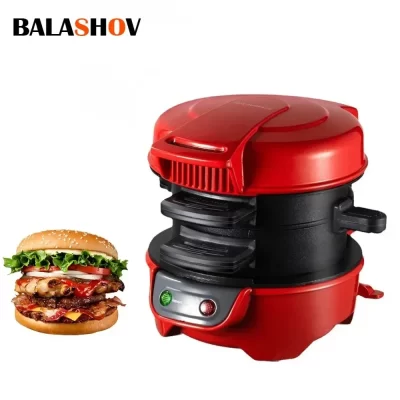 220v 110v casa café da manhã hambúrguer máquina hambúrguer hamburgo sanduíche fabricante de pão muffin placas antiaderentes elétrica hambúrguer fabricante
