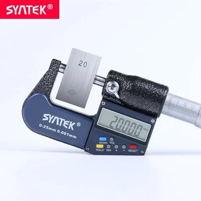 Syntek 0.001mm eletrônico digital fora micrômetro 0-25-50-75-100mm pinça medidor de ponta de carboneto ferramentas de medida