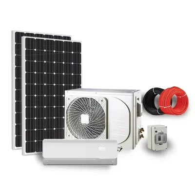 Condicionador de Ar Mini-Split Solar Híbrido, AC, DC Condicionador de Célula Solar, 24000 BTU,Plug-n-Cool, Faça-Você-mesmo, Instale