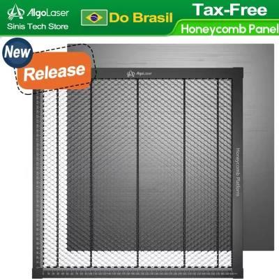 Algolaser plataforma de favo de mel cama laser 445x450mm mesa de trabalho de aço inoxidável com painel de alumínio para máquina gravadora cnc co2