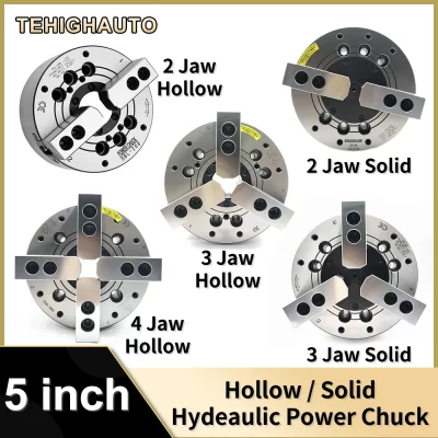 5 Polegada mandril hidráulico torno cnc 125mm 2/3/4 mandíbula centralização automática mandril de energia para centro de usinagem de torno metalúrgico cnc
