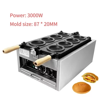 HomeWise Elétrica 4 PCS UFO Burger Maker Máquina 3000 W Hamburgo Gelato Panini Prensa Máquina UFO Forma Sorvete Waffle Maker