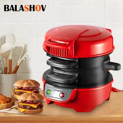 Máquina de sanduíche elétrica com fogão de ovo, hambúrguer e sanduíche, máquina de anel, máquina de pão, 220V, 110V