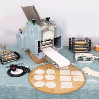 Máquina elétrica automática de embalagem de bolinho, máquina de pele de wonton, prensa comercial redonda e quadrada