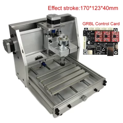 Alumínio Mini CNC Frame Kit, Eixo Motor, ER11 Pinça Chuck, DIY CNC Máquina De Gravura, Curso XYZ, 170x120x40mm, T8 Parafuso 775
